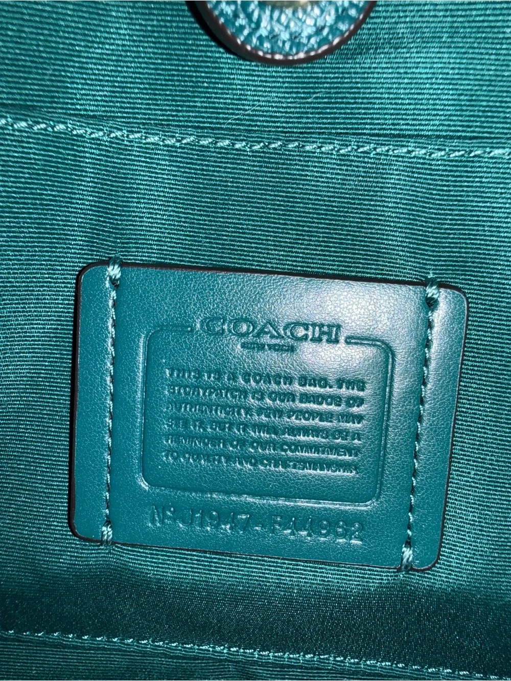 Authentic Coach Mini Surrey Carryall – Viridian Green/Teal